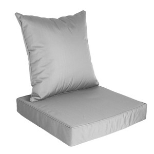 NewHome"Waterproof Outdoor Seat Cushion Set with Removable Cover, Fade-Resistant for Patio Chairs & Sofas"BlackDarkBlueJujubeRed&SilverGrey - 1 of 4