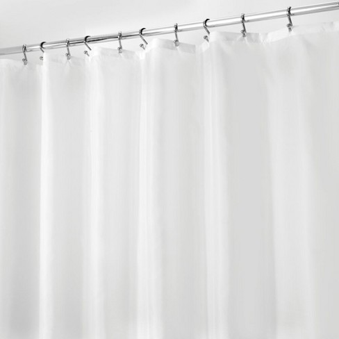 Mdesign Heavy Duty Flat Weave Polyester Shower Curtain Liner, 72