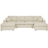TiramisuBest 3-Piece Cream Corduroy Sectional Sofa with Double Chaise, U-Shaped Modular Couch with Removable Cushions for Living Room - 2 of 4