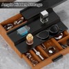 Wooden Cologne Organizer, 3 Tier Elevated Cologne Display Shelf with Drawer Storage Perfume Organization, Storage Display Risers for Watch, Jewelry - 3 of 4
