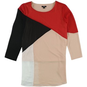 Alfani Womens Colorblock Tunic Blouse - 1 of 1