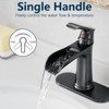 PAGED Bathroom Faucets with Deck Plate, Single Handle Bathroom Sink Faucet with Pop Up Drain and Supply Lines - 2 of 4