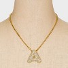 SUGARFIX by BaubleBar Crystal Chain Initial Necklace - Gold - image 2 of 4