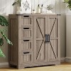 Dcolora Bathroom Cabinet, Freestanding Storage Cabinet with 4 Drawers and 1 Door - 4 of 4