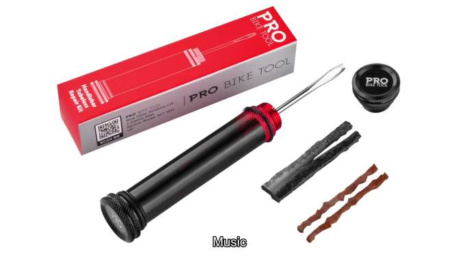 PRO BIKE TOOL Tubeless Tire Repair Kit Includes Storage Canister Plugger Tool & Plugs, 6 of 7, play video