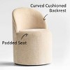 Modern Upholstered Dining Chair Set of 4 Chenille Dining Chair with Wheels Round Dining Room Chair for Kitchen,Indoor Furniture—Tanpinhause - 4 of 4