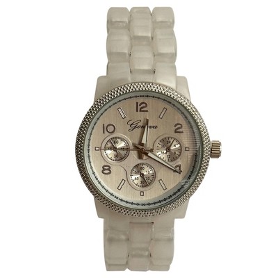 Olivia Pratt Pearl tone Acrylic Band Women Watch