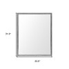 HomeRoots 32" Gray Framed Bathroom Vanity Mirror - 3 of 4