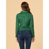 INSPIRE CHIC Women's Zip Up Faux Suede Biker Moto Jacket - 4 of 4