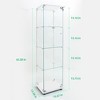 Multipurpose Tempered Glass Cabinet: Wine, Storage, File - with Battery-Powered Light and Adjustable Feet - 4 of 4