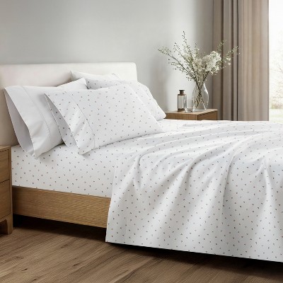 Bows and Flowers Patterned 4PC Bed Sheet Set - Becky Cameron