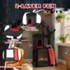Angel Sar 42" Gothic Cat Tree with Spacious Condo Branch Shaped Scratching Post and Spider Toy Red Black Cat Tower for Indoor Cats - 2 of 4