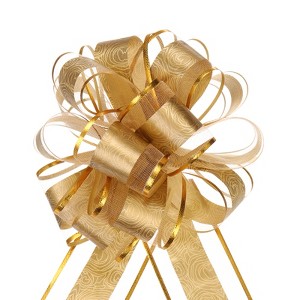 Unique Bargains Christmas Wedding Car Basket Gift Wrapping Large Organza Pull Bow 20 Pcs - 1 of 4