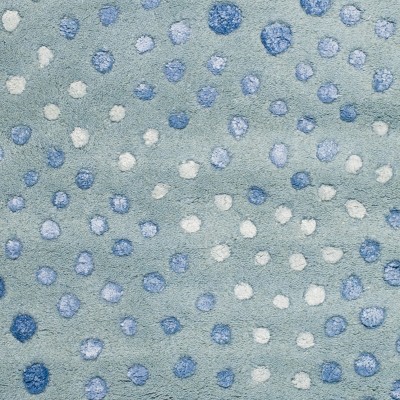 Light Blue Wool and Viscose Tufted Area Rug, 2'6" x 4'