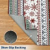 GustoWave Washable Christmas Vintage Boho Floor Area Rug, Low Pile for Bedroom Living Room - 4 of 4