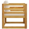 vidaXL Patio Chair with Cream Cushions Solid Acacia Wood - 3 of 4