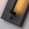 ALOADECOR Modern Motion Sensor Outdoor Wall Light Integrated LED Wall Sconce Matte Black Iron Exterior Light Fixture for Porch Garage Patio - 3 of 4