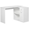 CAVINAS Home Office Desk Morden Rotating Corner Desk with Shelves, Drawer and Storage Cabinet for Office, Study - 4 of 4