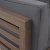 CAVINAS Outdoor Furniture Set with Coffee Table, Acacia Wood Patio Sectional Set, Modern Patio Conversation Sets for Garden, Dark Gray - 2 of 4