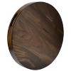 KINWELL Round Black Walnut Wood Serving Tray Ottoman Tray with Handles - 3 of 4