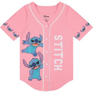 Ladies Lilo and Stitch Shirt - Ladies Classic Lilo and Stitch Baseball Jersey - Disney Lilo and Stitch Mesh Jersey - 1 of 4