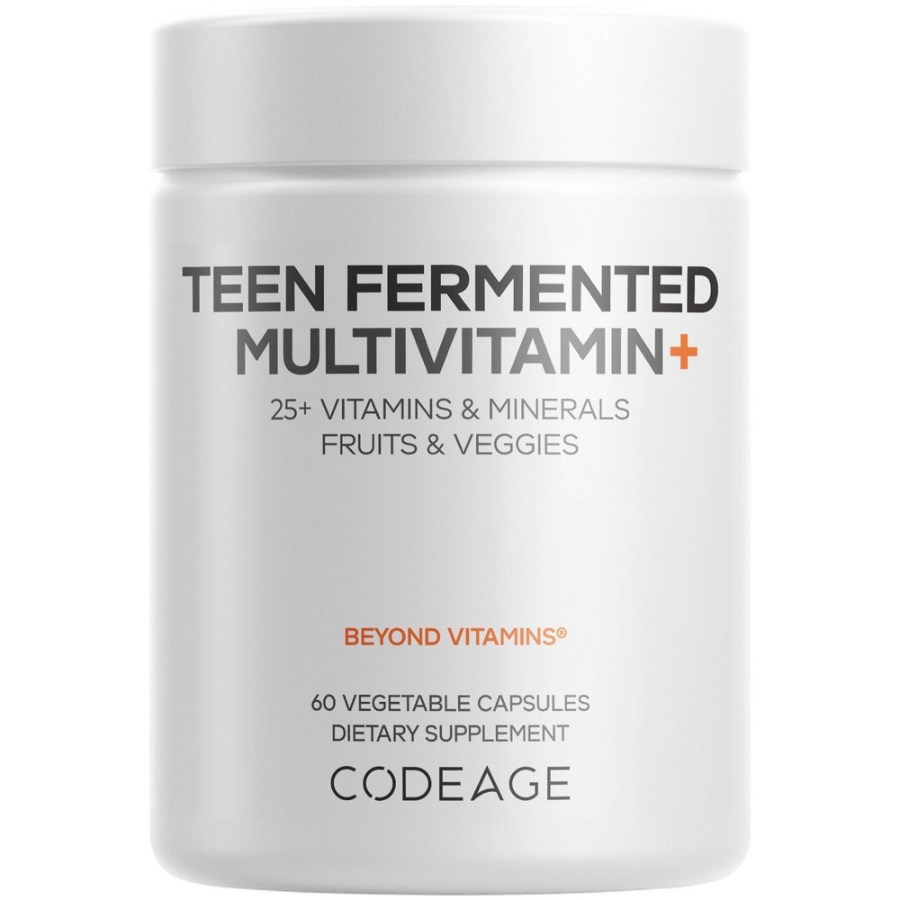 Photos - Vitamins & Minerals Codeage Teen Fermented Multivitamin Vegan Capsules - 60ct: Dairy-Free, No Preservatives, Wheat & Soy-Free