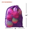 GSE 30"x40" Extra Large Mesh Sports Ball Equipment Drawstring Bag with Adjustable Shoulder Strap for Soccer, Basketball, Volleyball, Gym - 2 of 4
