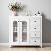 36" Bathroom Vanity with Ceramic Sink, 3 Drawers, 2 Soft-Close Doors, Adjustable Shelf & Gold Handles, Solid Wood Cabinet - 2 of 4