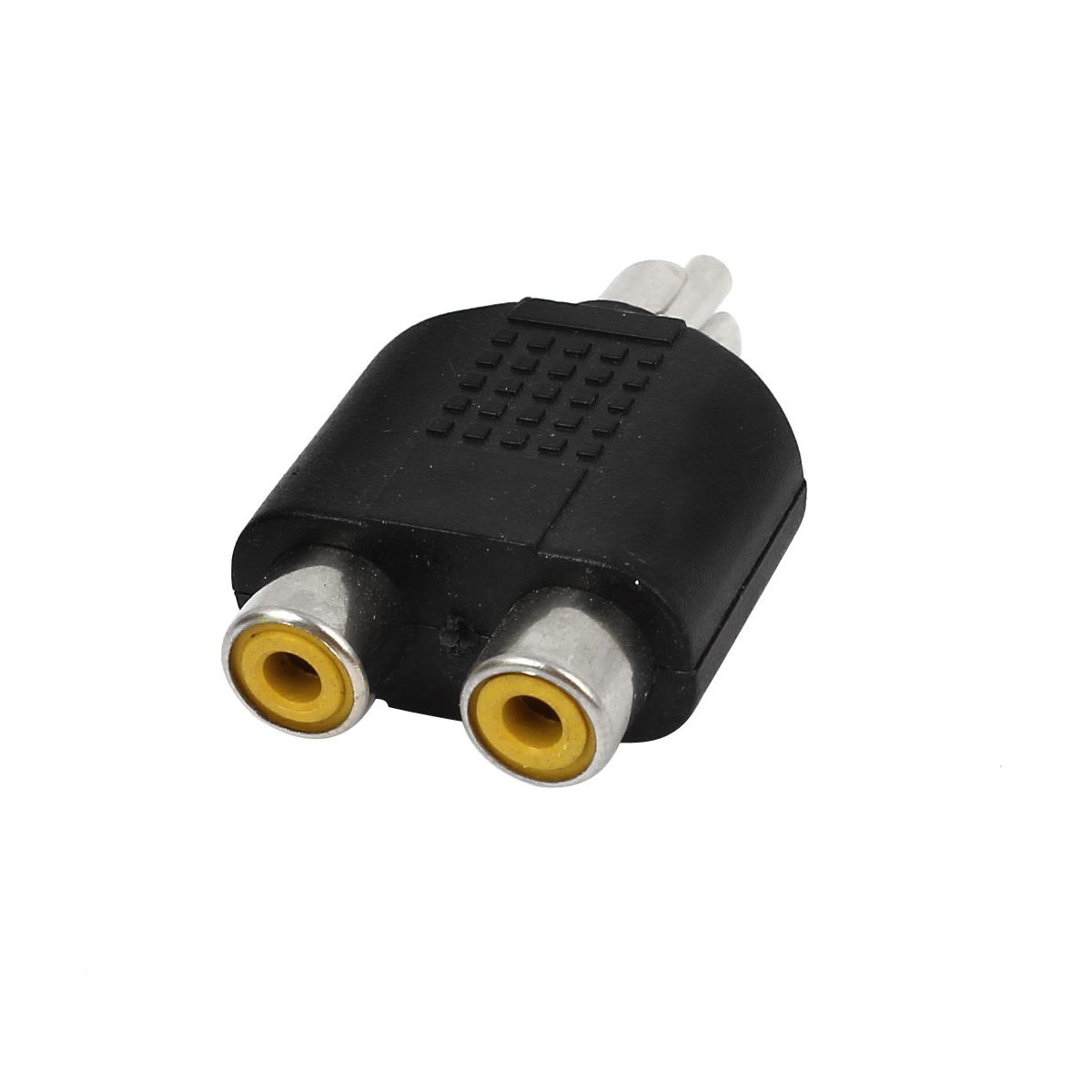 Unique Bargains Metal RCA Audio Connector RCA Splitter Adapter 3.8 x 2.6 x 1.2 cm 1 Pc