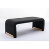 Lily 43.31" Boucle Fabric Look Upholstered Bench With Gold Metal Legs-The Pop Maison - image 3 of 4