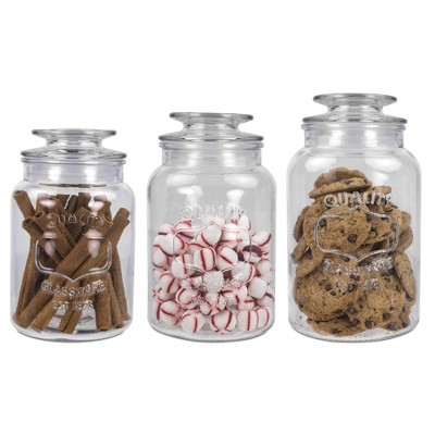 Home Basics 3 Piece Canister Set with Lid