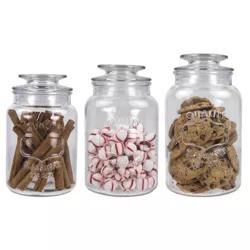 Home Basics 3 Piece Canister Set with Lid