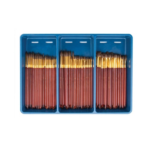 Sax Flat Golden Synthetic Bristle Acrylic Easel Brushes, 1/2 Inch, Pack Of  6 : Target