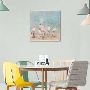 Masterpiece Art Gallery 24"x24" Flamingo Dance Wall Art - 1 of 4