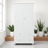 Tall Storage Cabinet with 3 Drawers and Adjustable Shelf, Freestanding Organizer for Bathroom, Office, or Kitchen, White - 3 of 4