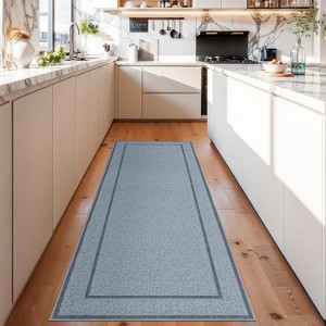 Washable Area Rug Modern Print Braided Indoor Soft Contemporary Solid Textured Carpet Non Slip Farmhouse Floor Cover - 1 of 4