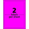 Avery Neon Shipping Label Laser 5 1/2 x 8 1/2 Neon Magenta 200/Box 5948 - 4 of 4