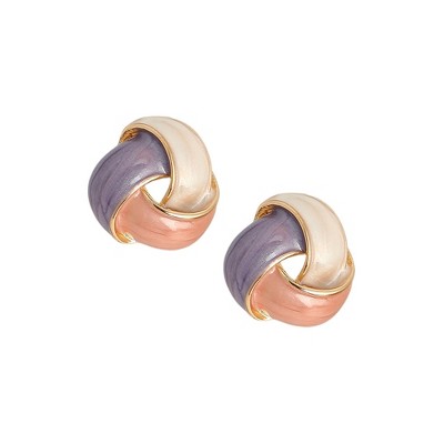 SOHI Women's Blush Pink:Daisy White The Overlap Stud Earrings
