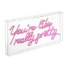 19.6" x 10.1" You're Like Really Pretty Contemporary Acrylic Box USB Operated LED Neon Light Pink - JONATHAN Y: Modern Wall Decor - 2 of 4