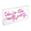 19.6" x 10.1" You're Like Really Pretty Contemporary Acrylic Box USB Operated LED Neon Light Pink - JONATHAN Y: Modern Wall Decor - image 2 of 4