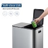 2 x 8 Gallon Dual Compartment Trash Can for Kitchen - Stainless Steel Step Garbage Bin with Removable Buckets & Soft-Close Lid, Recycling & Waste - 3 of 4