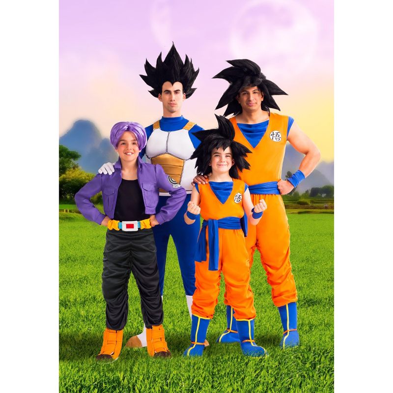 HalloweenCostumes.com Kid's Dragon Ball Z Trunks Costume, Saiyan Anime Halloween Costume with Purple Wig., 5 of 6
