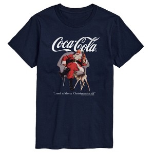 Men's - Coca Cola - Sitting Santa Short Sleeve Graphic T-Shirt - 1 of 4