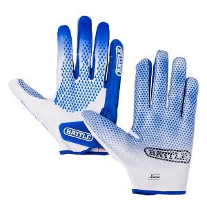 Battle Sports Adult Gauntlet Pro Receiver Football Glove - Royal/White - 1 of 2
