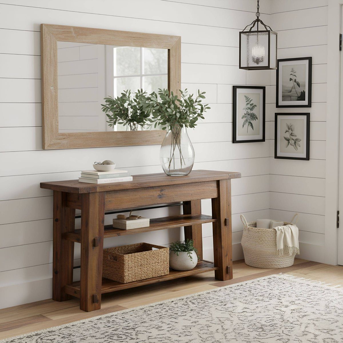 Durango Industrial Wood Console/Media Table: Sofa Table - Alaterre Furniture - thumbnail 9