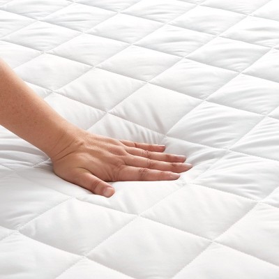 Queen Size White Waterproof Polyester Mattress Pad Cover