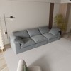 CAVINAS Convertible Sleeper Sofa Bed with Cylindrical Pillow,Corduroy Folding Mattress Couch with Fixed-Shape Frame,Floor Sofa for Living Room - 2 of 4