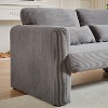CAVINAS Modern Single Sofa Corduroy Upholstered Lounge Chairs Couch with Support Pillow for Apartment - 4 of 4
