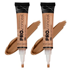 LA Girl HD PRO Conceal Concealer (TOFFEE GC984) L.A. Smooth & Bendable Formula | Crease Resistant | Full Natural Coverage (PACK OF 2) - 1 of 4