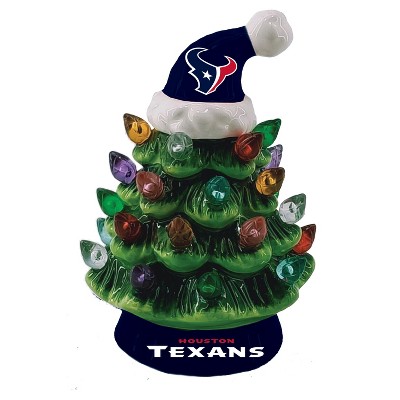 8" LED Ceramic Christmas Tree, Houston Texans